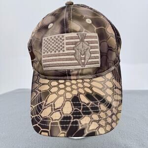 Kryptek Camo Adjustable Hat Battlefield to Backcountry Spartan Helmet USA Flag